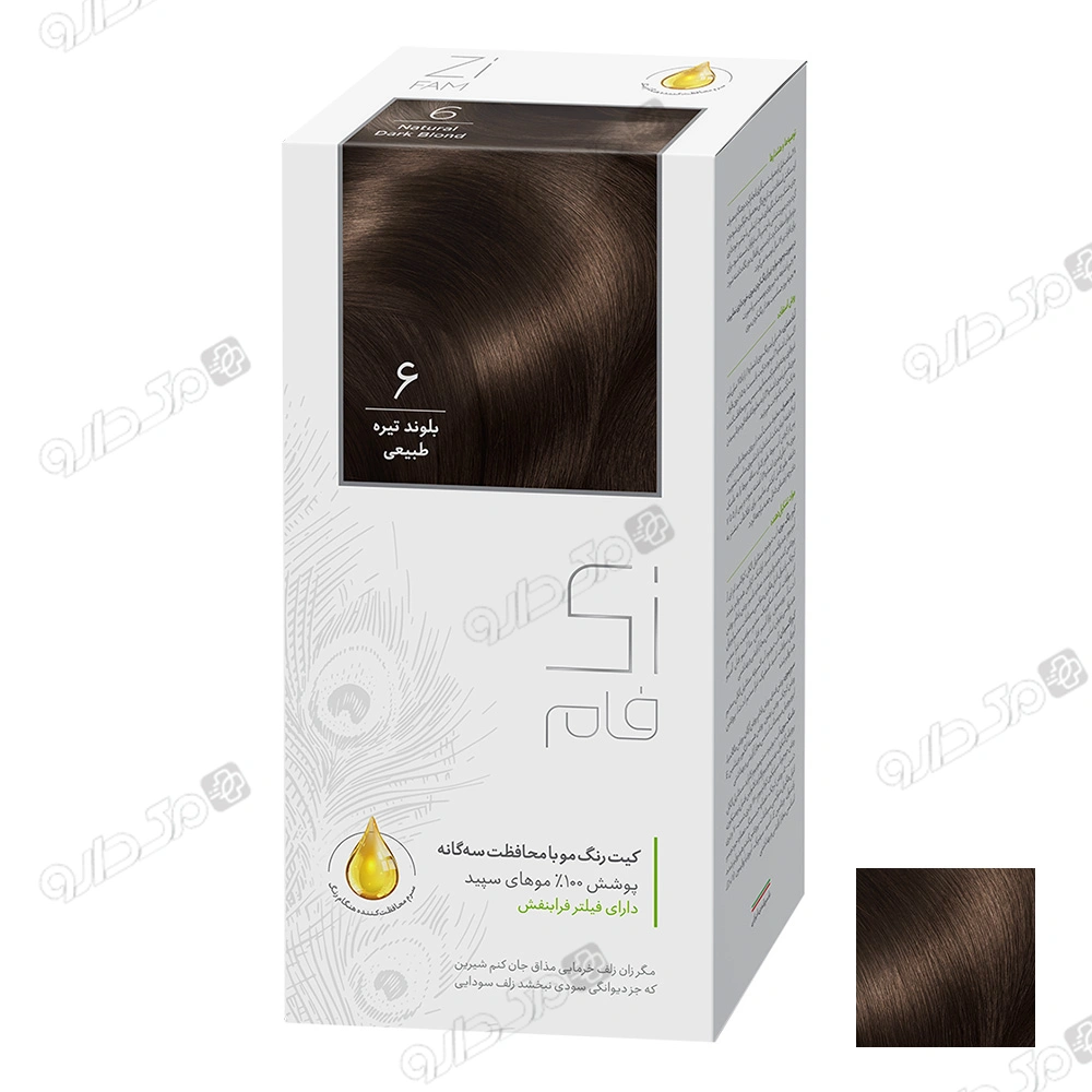 کیت رنگ مو شماره 6 بلوند تیره طبیعی زی فام